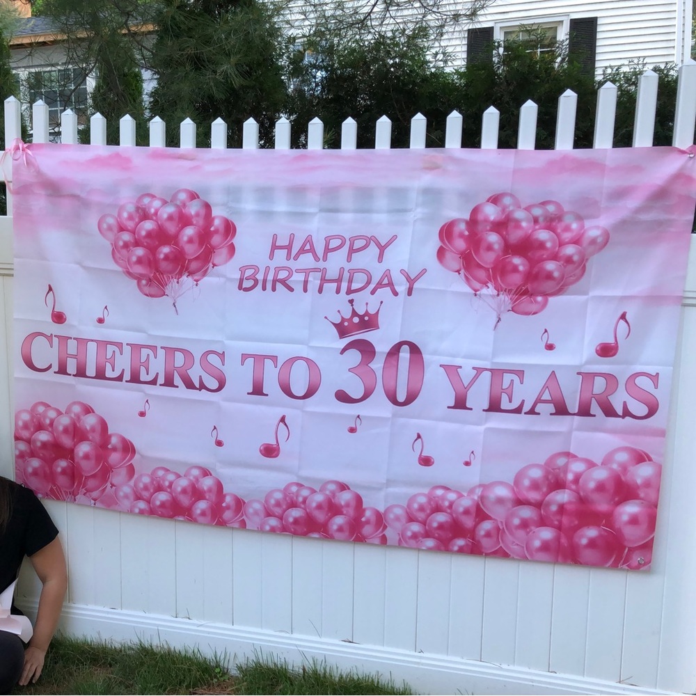 Bundle of 4 pink “Cheers to Thirty (30) Years” Happy Birthday signs. Used once!
